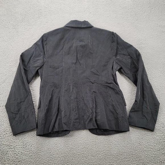 Chicos Jacket Womens 0 S/4 Black Blazer Coat‎ Classic Pockets Collar Button Up - Picture 5 of 13